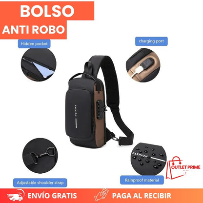 Bolso Anti Robo De Cuero