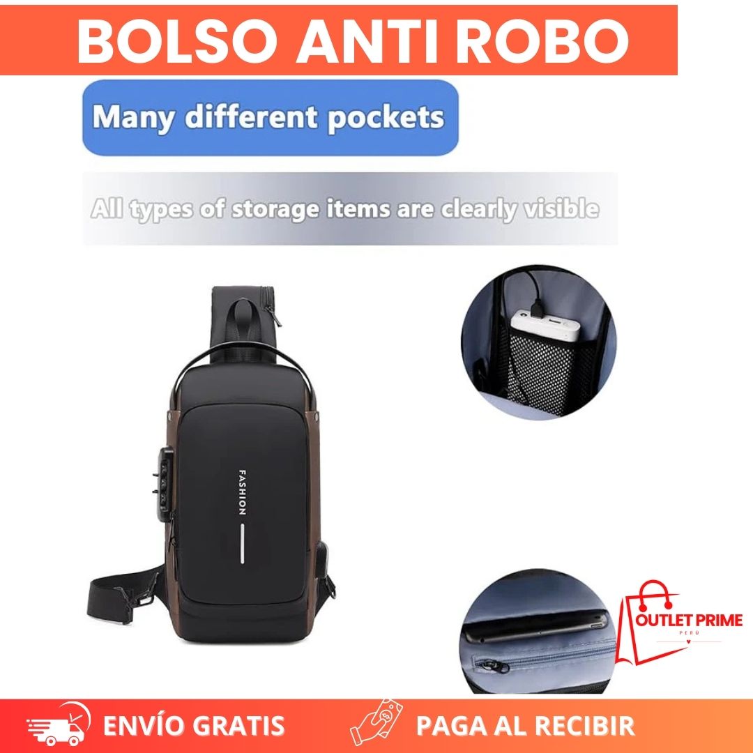 Bolso Anti Robo De Cuero