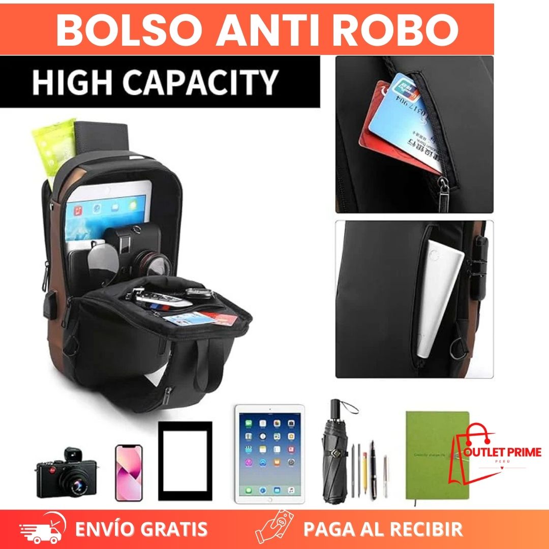 Bolso Anti Robo De Cuero